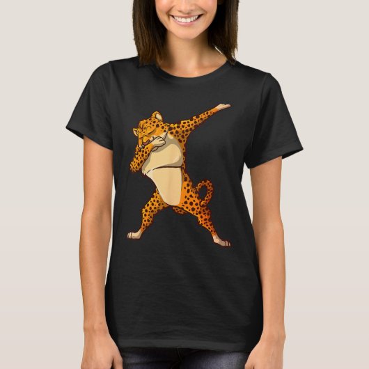 Funny Cheetah Dance for Kids Boys Girls Dabbing CC T-shirt (Voorkant)