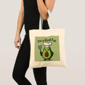 Funny Chef Avocado "Good Fat" Reusable Tote Bag (Voorkant (product))