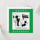 Funny Chef Cartoon - Is de Chef zeer beroemd? Kaart (Voorkant / Achterkant in situ)