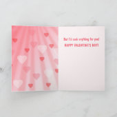 Funny Chef Cat Valentijnsdag Feestdagen Kaart (Binnen)