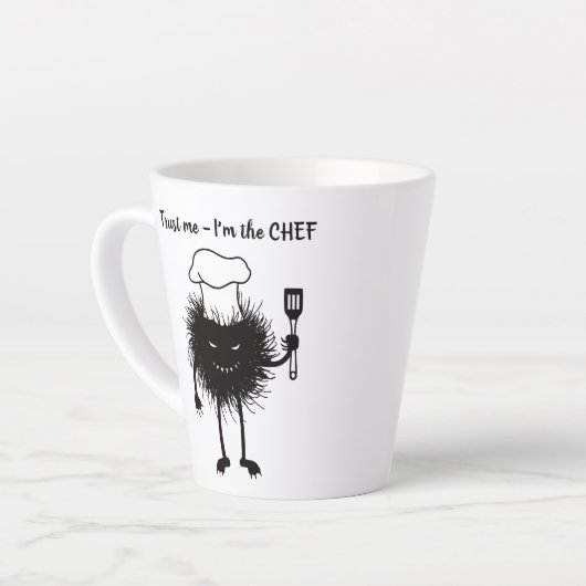 Funny Chef Character Cooking Latte Mok (Linkerhoek)