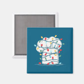 Funny Chef Christmas Graphics Lights Lover Cook Co Magneet (Voorkant / Achterkant)