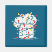 Funny Chef Christmas Graphics Lights Lover Cook Co Magneet (Voorkant)