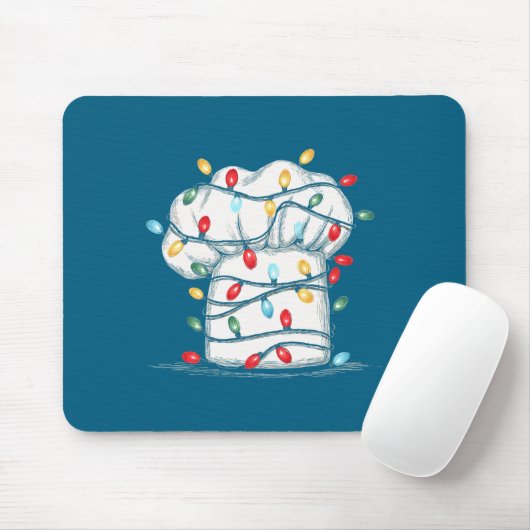 Funny Chef Christmas Graphics Lights Lover Cook Co Muismat (Met muis)