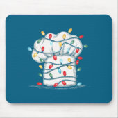 Funny Chef Christmas Graphics Lights Lover Cook Co Muismat (Voorkant)