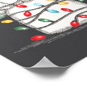 Funny Chef Christmas Graphics Lights Lover Cook Co Poster (Hoek)