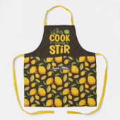 Funny Chef Cooking Pun Citrus Fruit Lemon Pattern Schort (Voorkant)