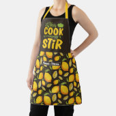 Funny Chef Cooking Pun Citrus Fruit Lemon Pattern Schort (Insitu)