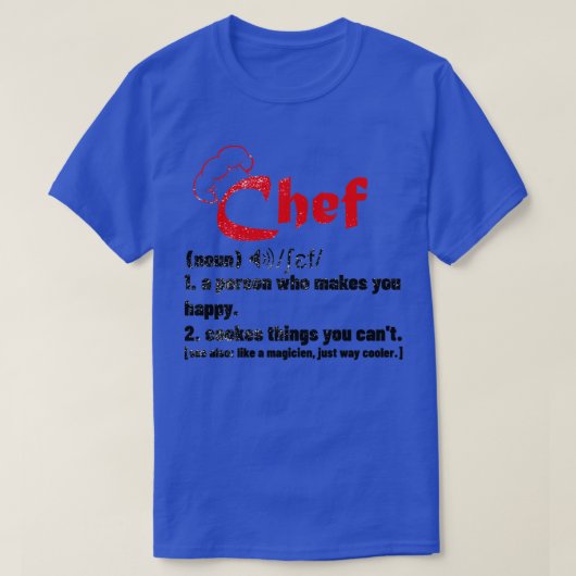 Funny Chef Definition Cook Cooking Gifts for Chef T-shirt (Design voorkant)