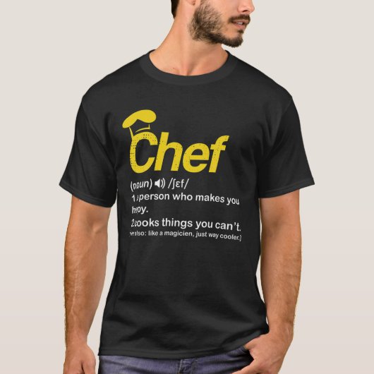 Funny Chef Definition T-shirt Cook Cooking Gifts f (Voorkant)