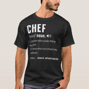 Funny Chef Description Culinal Cooking animal bir T-shirt