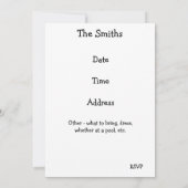 Funny Chef Dog BBQ Uitnodiging (Achterkant)