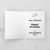 Funny Chef en Cook Gezegde Happy Birthday Kaart (Binnen)
