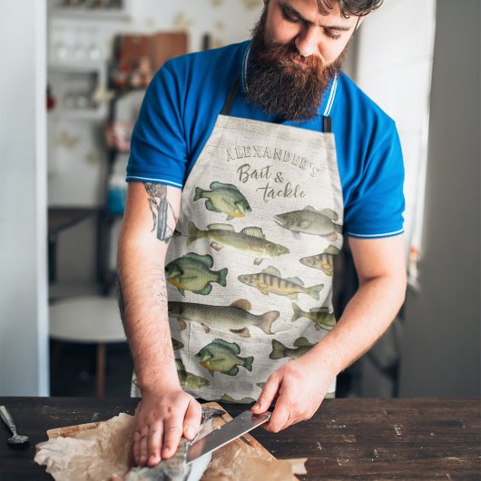 Funny Chef Fisherman Bass Fish Custom Willife Schort