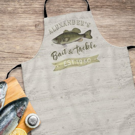 Funny Chef Fisherman Bass Fish Custom Willife Schort