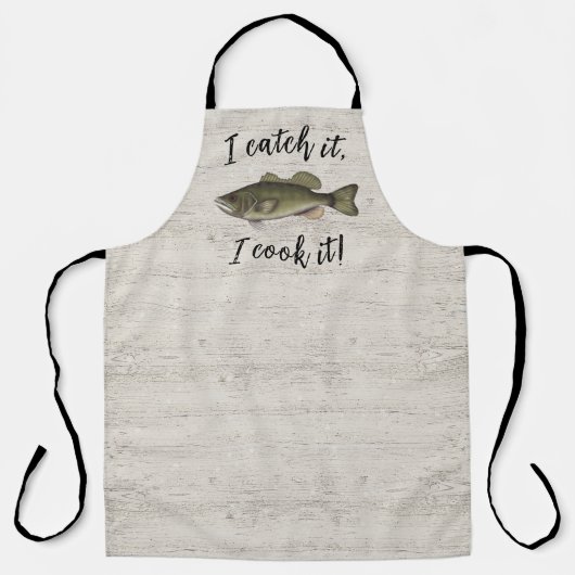 Funny Chef Fisherman Bass Fish Simple Willife Schort (Voorkant)