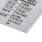 Funny Chef Hourly Rate Cutting Board Snijplank (Hoek)