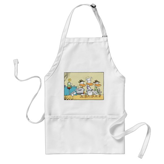 Funny Chef Humor Cartoon Apron Standaard Schort (Voorkant)