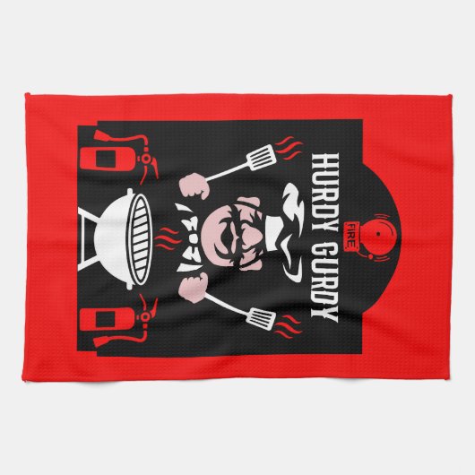 Funny Chef Hurdy Gurdy Theedoek (Horizontaal)