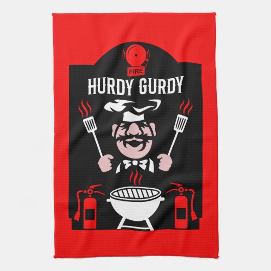 Funny Chef Hurdy Gurdy Theedoek (Verticaal)