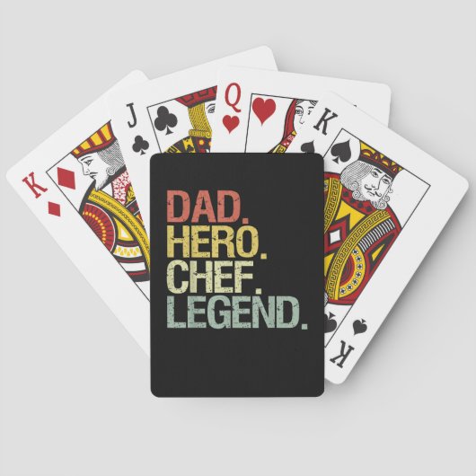 Funny chef legende dad pokerkaarten (Achterkant)