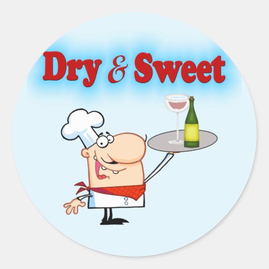 Funny Chef Ronde Sticker (Voorkant)