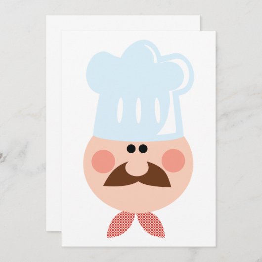 Funny Chef-uitnodigingen Kaart (Voorkant / Achterkant)