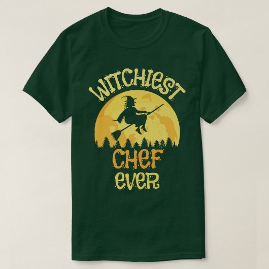 Funny Chef Witch Halloween Humor 900 T-shirt (Design voorkant)