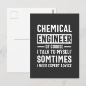 Funny Chemical Engineer Briefkaart (Voorkant / Achterkant)