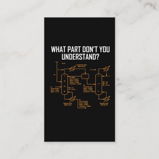 Funny Chemical Engineer - Chemical Engineering Visitekaartje (Voorkant)