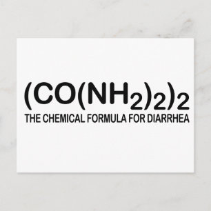 Funny Chemical Formula voor Diarree Briefkaart