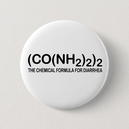 Funny Chemical Formule voor Diarree Button (Voorkant)