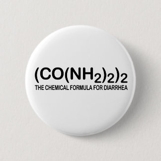 Funny Chemical Formule voor Diarree Button
