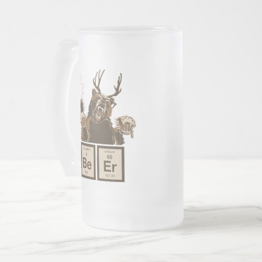 Funny chemie beer ontdekte bier matglas bierpul (Voorkant links)