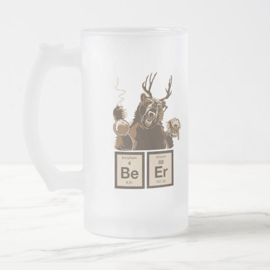 Funny chemie beer ontdekte bier matglas bierpul (Links)