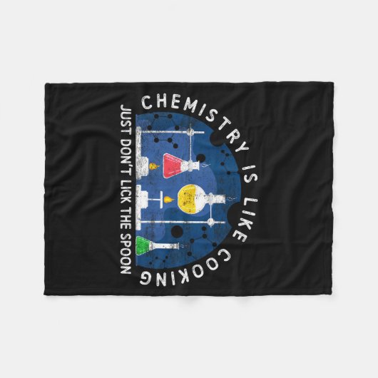 Funny Chemist Chemistry Is Like Cooking Science Ne Fleece Deken (Voorkant (Horizontaal))