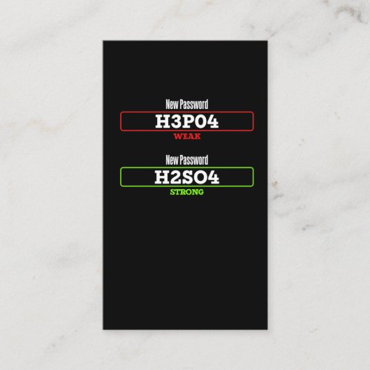 Funny Chemist Joke Chemistry Humor voor Wetenschap Visitekaartje (Voorkant)