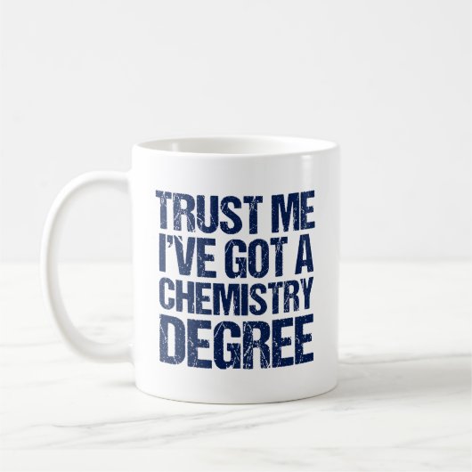 Funny Chemistry Afstuderen Chem Afstuderen Humor Koffiemok (Links)