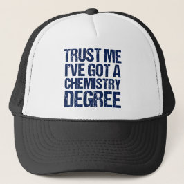 Funny Chemistry Afstuderen Trucker Pet