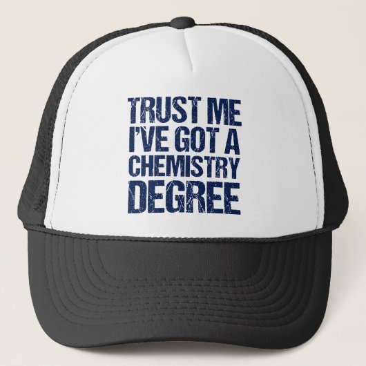 Funny Chemistry Afstuderen Trucker Pet (Voorkant)