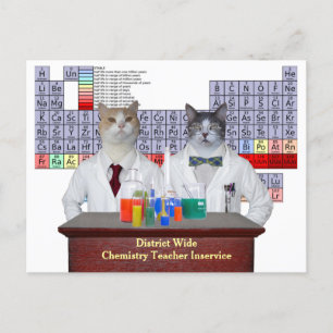 Funny Chemistry Cats Briefkaart