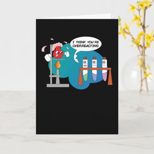 Funny Chemistry Comic Reaction Kaart (Gele Bloem)