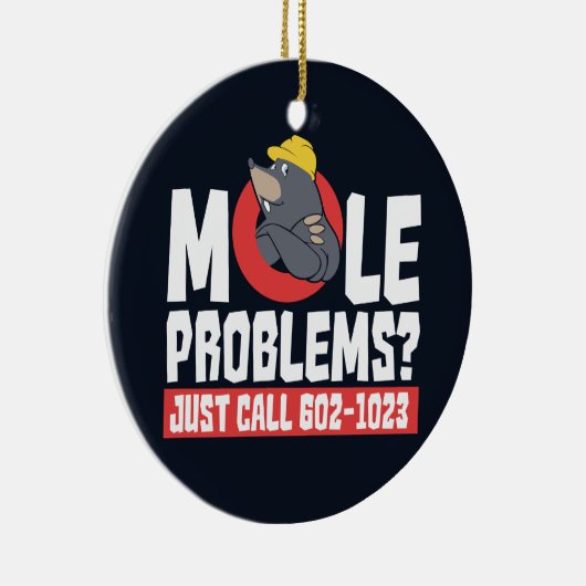 Funny Chemistry Formula Mole Problem Science Gag Keramisch Ornament (Rechts)