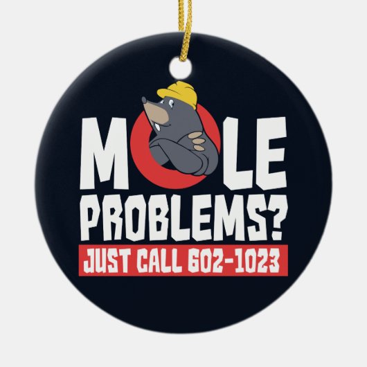 Funny Chemistry Formula Mole Problem Science Gag Keramisch Ornament (Voorkant)