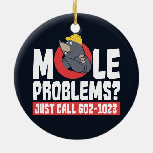 Funny Chemistry Formula Mole Problem Science Gag Keramisch Ornament (Achterkant)