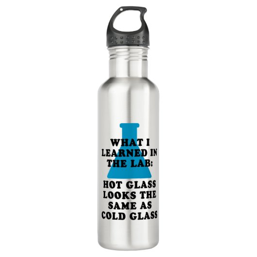 Funny Chemistry Lab Glass Waterfles (Voorkant)