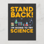 Funny Chemistry Laboratory Science Experiments Briefkaart<br><div class="desc">Ik ga de wetenschap proberen. Hilarious Chemist and Scientist Researcher Gift. Funny Chemistry Humor Laboratory Science Experimenten.</div>