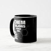 Funny Chemistry Majors Hoesje hun bassen ... Mok (Voorkant links)
