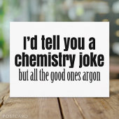 Funny Chemistry Meme for Teachers Students Briefkaart