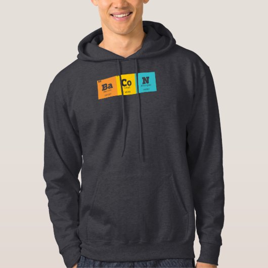 Funny Chemistry Periodic Table Bacon Pun Hoodie (Voorkant)